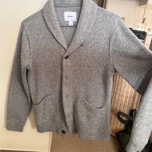 Old Navy Gray Shawl Collar Button-Up Cardigan